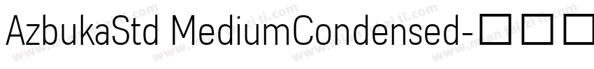 AzbukaStd MediumCondensed字体转换
